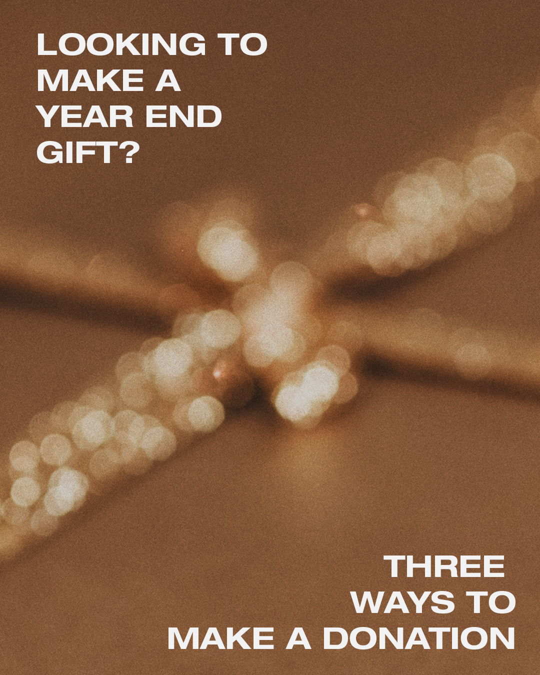 Looking to make a year end gift?