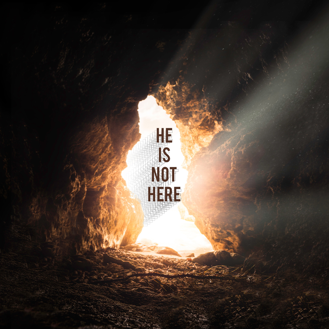 He is not here